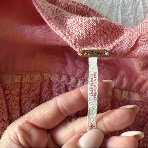 Free People Women’s Love of My Life Cotton Gauze Prairie Festival Pink Dress - Picture 13 of 13